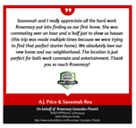 Testimonial from AJ & Savannah Rea